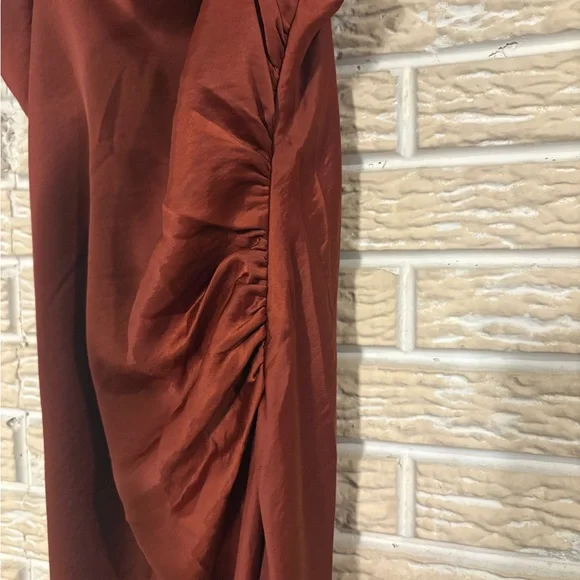 Slip Maxi Dress in Deep Rust - Picture 4 of 4